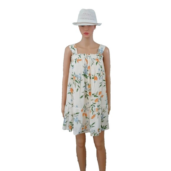 Dresses & Skirts - Babydoll Sundress Cottage Coastal Boho Shabby Eco Vero Fiber Beachy Dress Medium